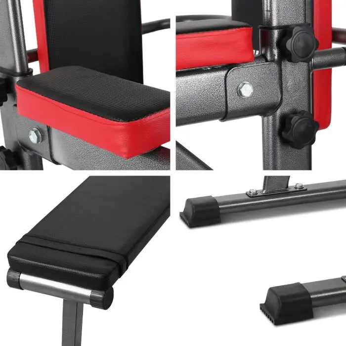 Everfit Multi Station Chin Up Flat With Bench Station Steel Frame