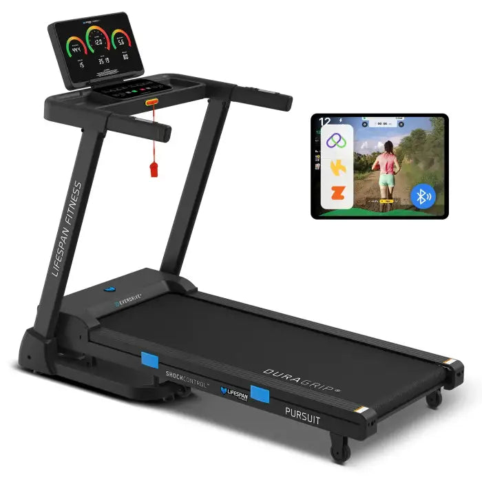 Foldable Pursuit Treadmill with FitLink Space-Saving Design