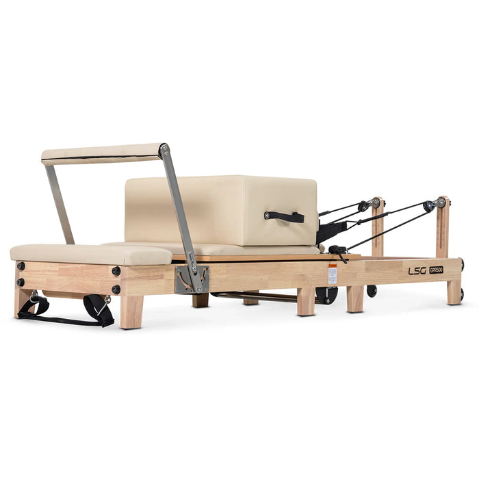 LSG GPR500 Foldable Pilates Reformer Machine (Beige)