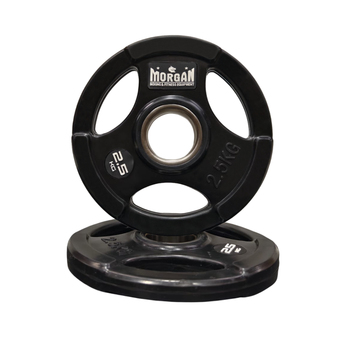 Morgan Tri-Grip Olympic Rubber Weight Plates 1.25-25kg (Pair)