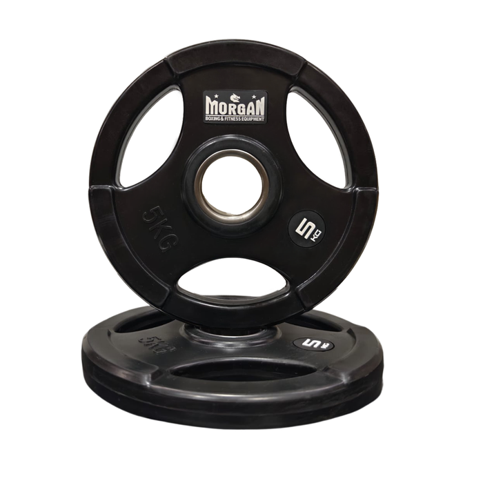 Morgan Tri-Grip Olympic Rubber Weight Plates 1.25-25kg (Pair)