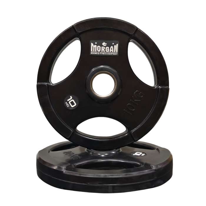 Morgan Tri-Grip Olympic Rubber Weight Plates 1.25-25kg (Pair)