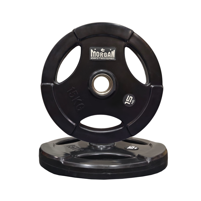 Morgan Tri-Grip Olympic Rubber Weight Plates 1.25-25kg (Pair)