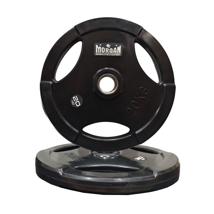 Morgan Tri-Grip Olympic Rubber Weight Plates 1.25-25kg (Pair)