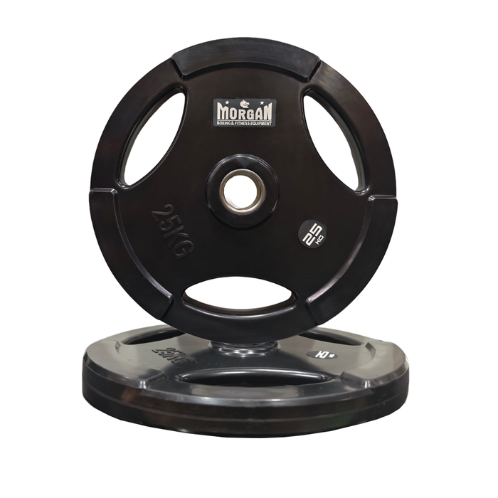 Morgan Tri-Grip Olympic Rubber Weight Plates 1.25-25kg (Pair)