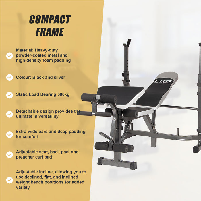 Multi Station Home Gym Weight Bench Press Leg Equipment Set