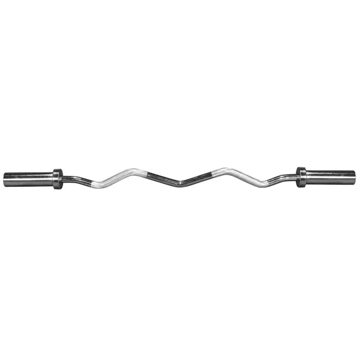 Chrome Olympic Curl Bar with Spring Collars