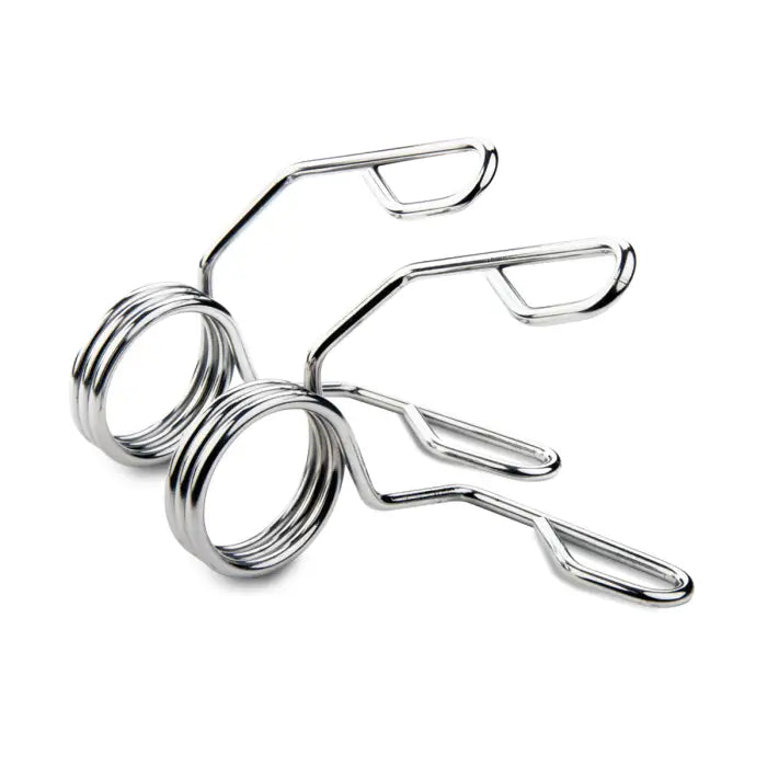 Chrome Olympic Curl Bar with Spring Collars