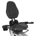 rbx-100 recumbent bike the left side of the seat looking front on with a white background