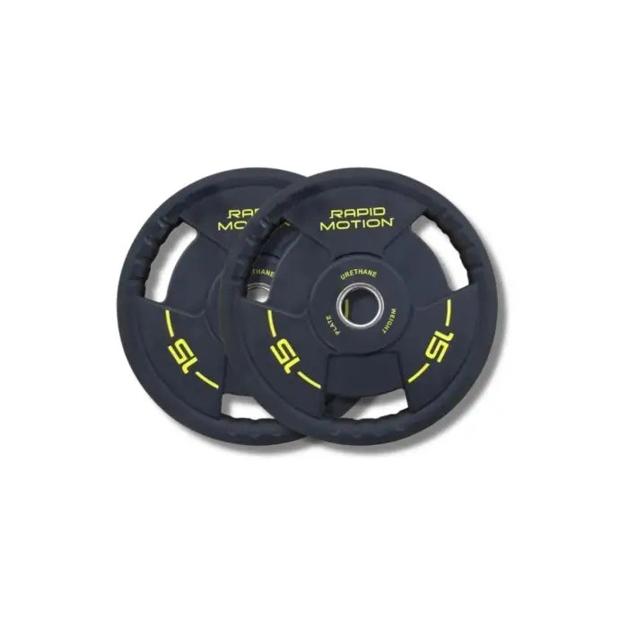 Rapid Motion Tri-Grip PU Olympic Plates 1.25 to 25kg (Pair)