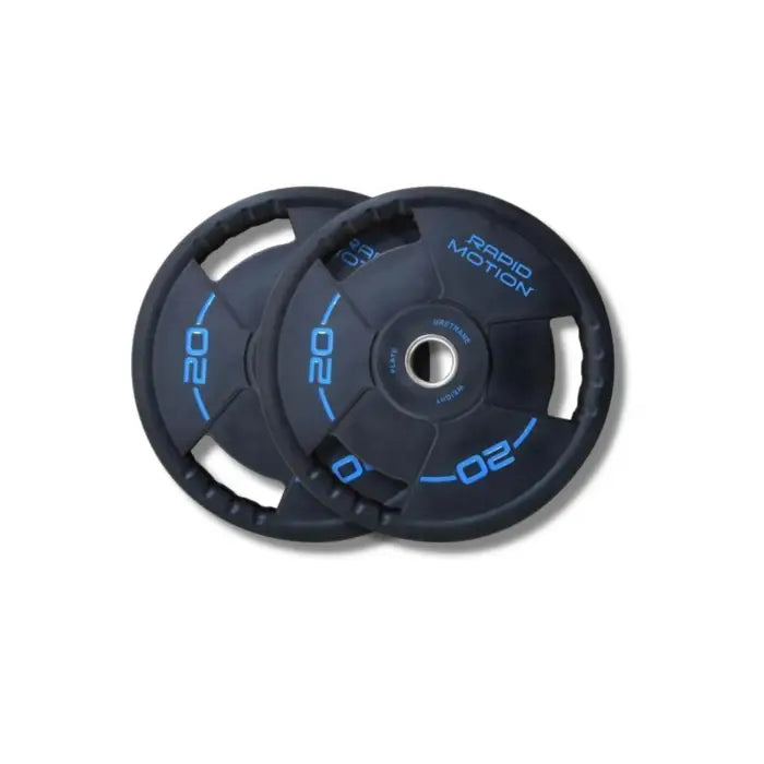 Rapid Motion Tri-Grip PU Olympic Plates 1.25 to 25kg (Pair)