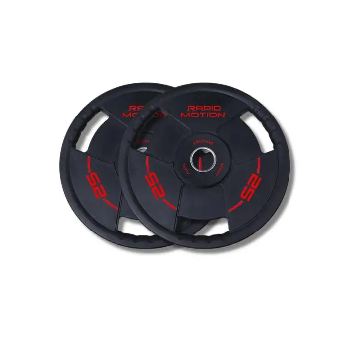 Rapid Motion Tri-Grip PU Olympic Plates 1.25 to 25kg (Pair)