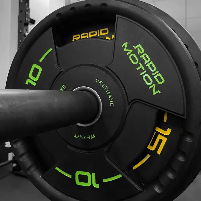 Rapid Motion Tri-Grip PU Olympic Plates 1.25 to 25kg (Pair)