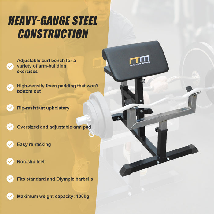 Seated Preacher Curl Bench