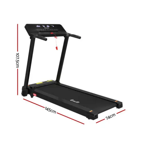 Everfit Electric Foldable Home Gym Treadmill - Black