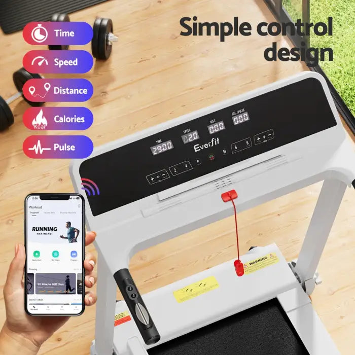 Everfit Electric Foldable Home Gym Treadmill - Black or White