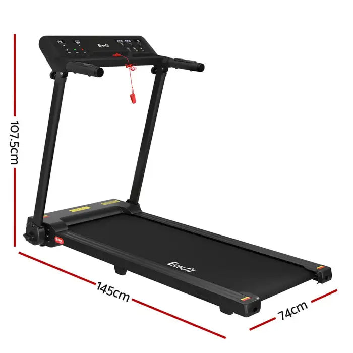 Everfit 450mm Electric Foldable Home Gym Treadmill - Black