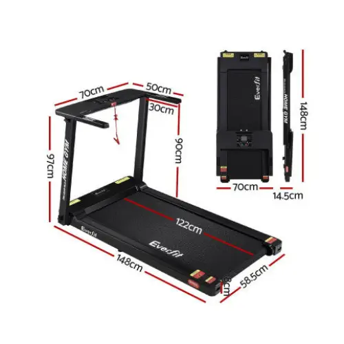 Everfit Treadmill Folding 12 Programs 120kg Max Weight Fitness At Home