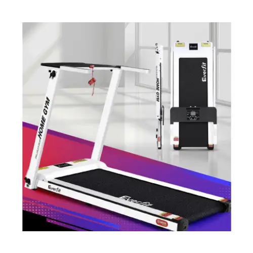 Everfit Treadmill Folding 12 Programs 120kg Max Weight in White