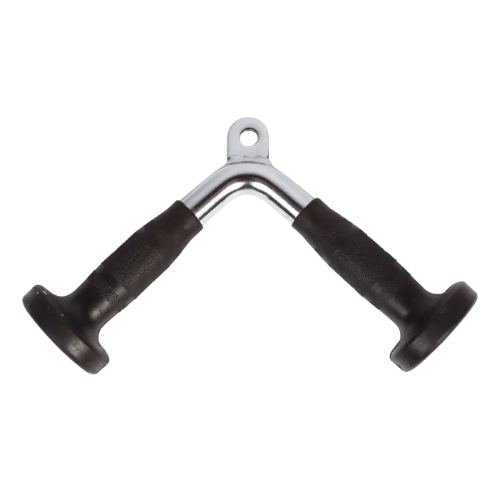 Solid Steel Rubber-Coated Tricep Pushdown Bar Attachment