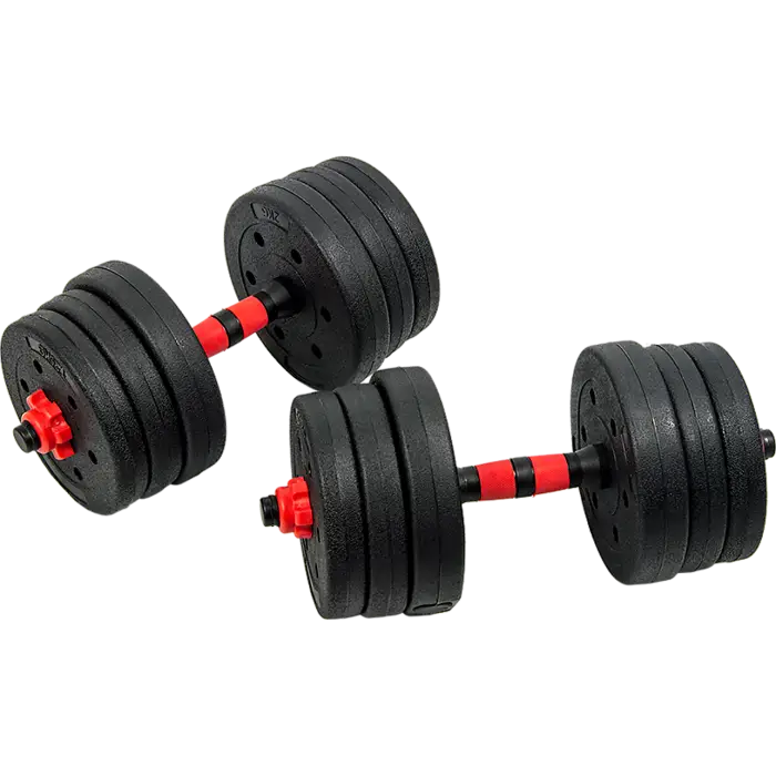 Randy and Travis 20kg Adjustable Dumbbell and Barbell Set