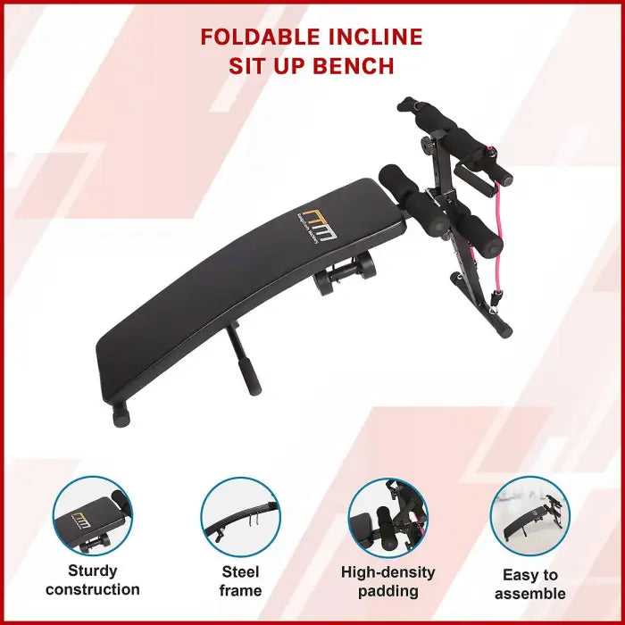 Adjustable and Foldable Incline Sit Up Bench