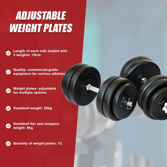 30kg Adjustable Dumbbell Set