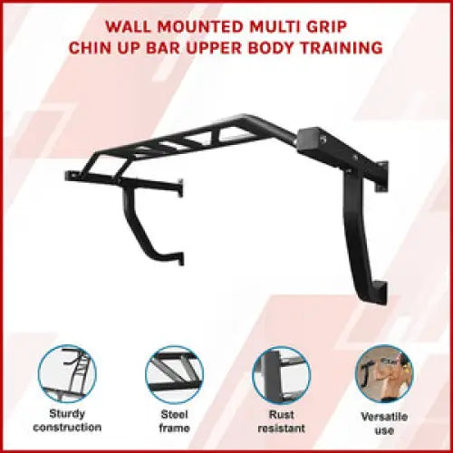 Randy & Travis Wall Mounted Multi Grip Chin Up Bar