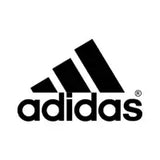 Black Adidas logo featuring three triangular stripes forming a mountain-like shape.