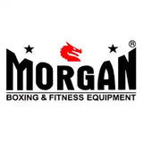 Black and red Morgan Boxing & Fitness Equipment logo with stars and a dragon symbol.