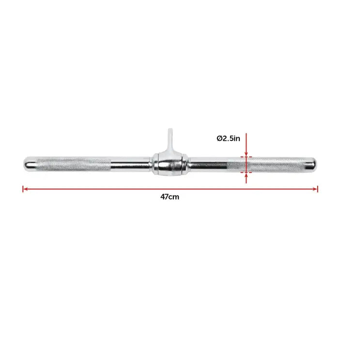 Revolving Straight Bar Knurled Cable Attachment