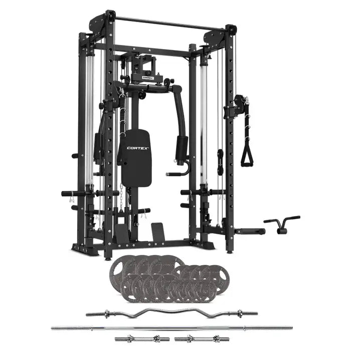 Cortex PR-5 Folding Power Rack with 90kg Standard Tri-Grip Weight & Bar Set
