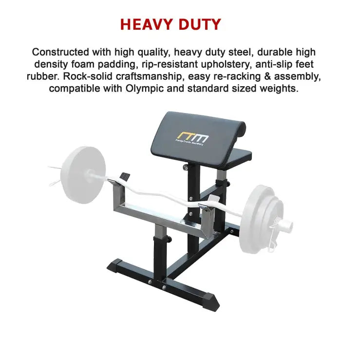 Seated Preacher Curl Bench