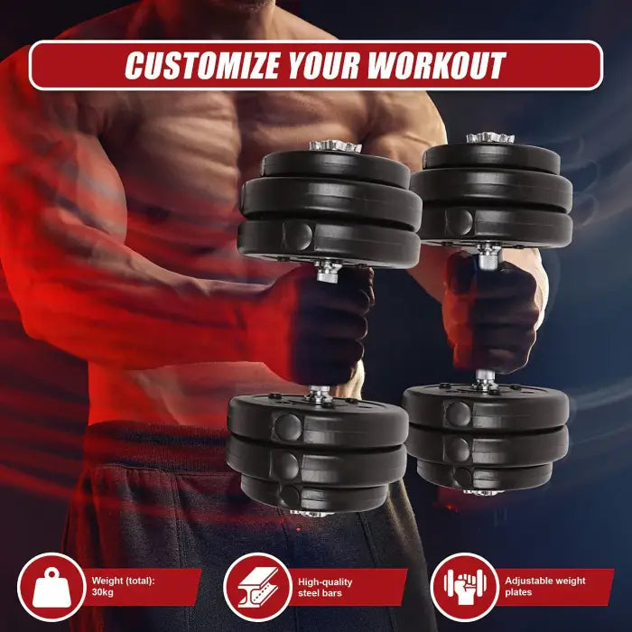 30kg Adjustable Dumbbell Set