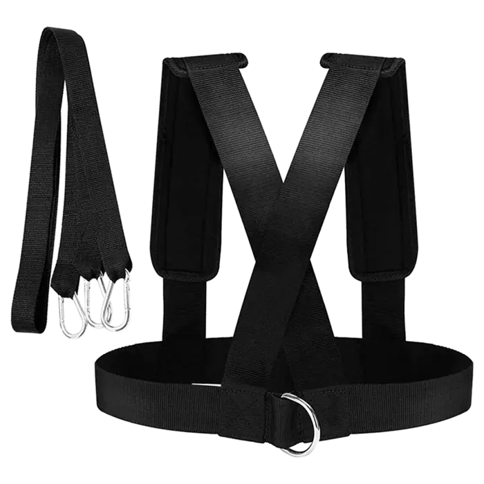 Portable Heavy Duty Gym Sled with Harness