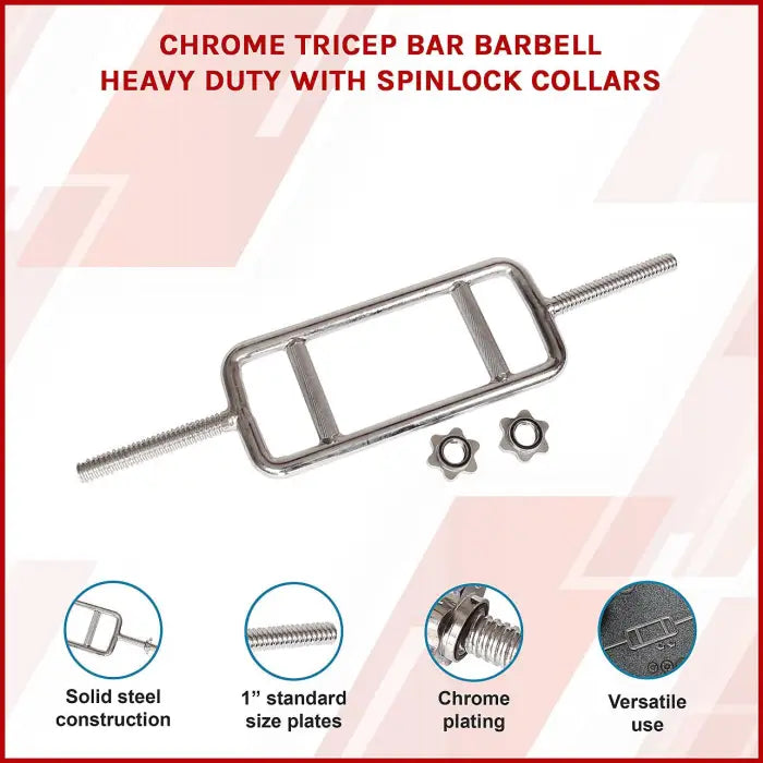 Chrome Standard Solid Tricep Bar