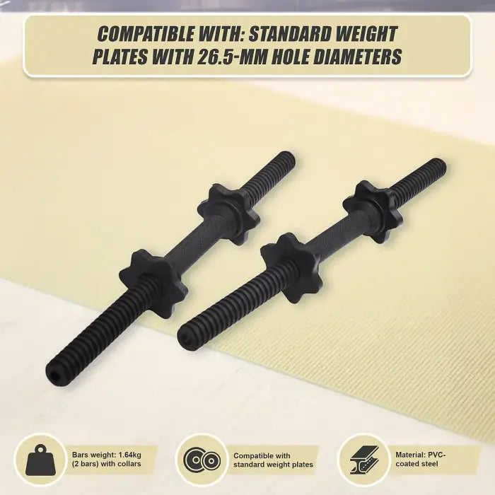 Randy & Travis Dumbbell Bar Handles Pair Set