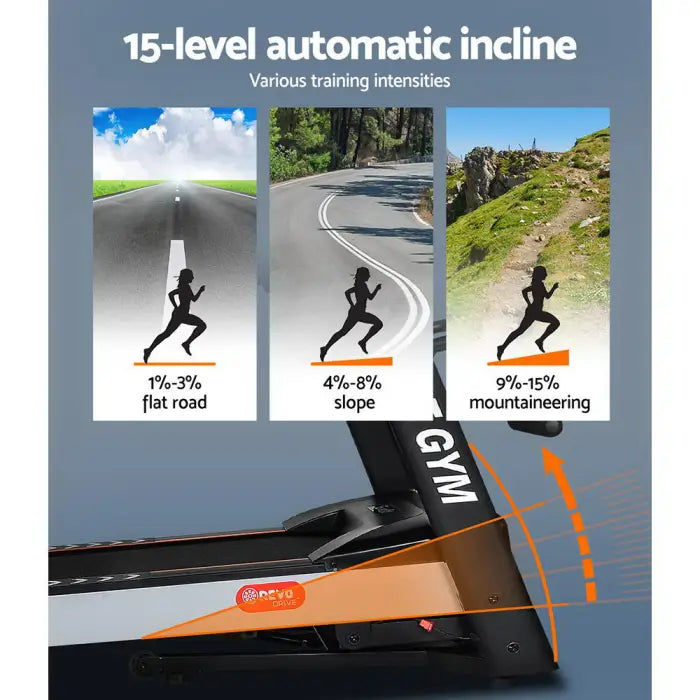 Everfit Hydraulic Folding Electric Treadmill - Treadmill