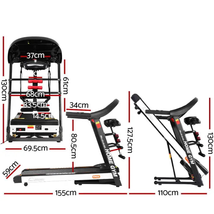 Everfit Hydraulic Folding Electric Treadmill - Treadmill