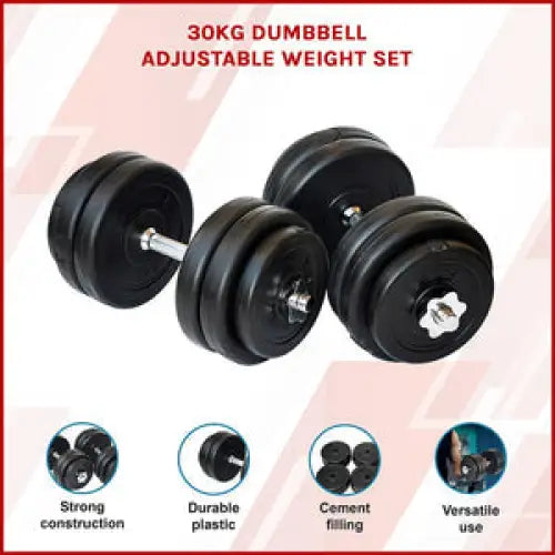 30kg Adjustable Dumbbell Set