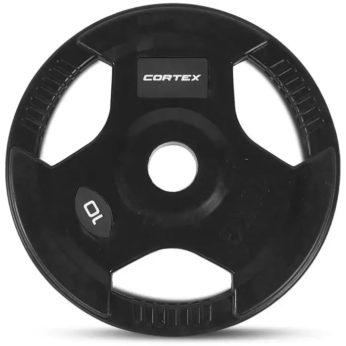 Lifespan Fitness 10kg Olympic Rubber Tri-Grip Plates Set of 4