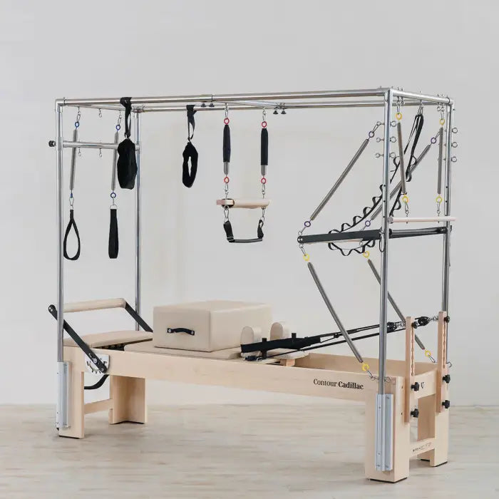 Lifespan Fitness Contour Cadillac Pilates Reformer with Full Trapeze Table (Beige)