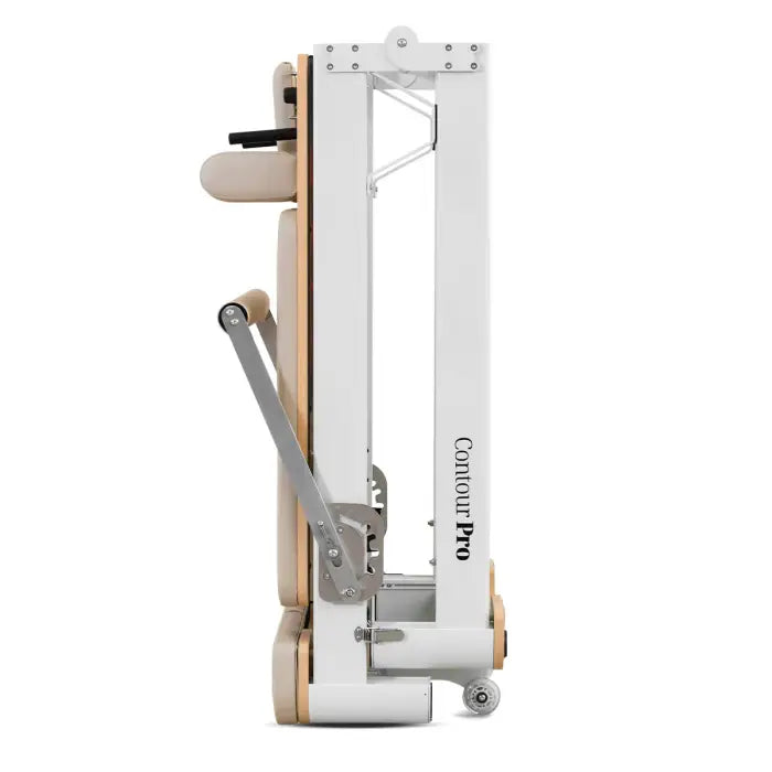 Lifespan Fitness Contour Pro Folding Aluminum Pilates Reformer Bed Set (Beige)