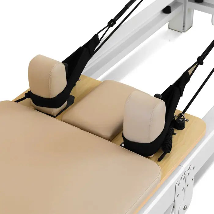 Lifespan Fitness Contour Pro Folding Aluminum Pilates Reformer Bed Set (Beige)