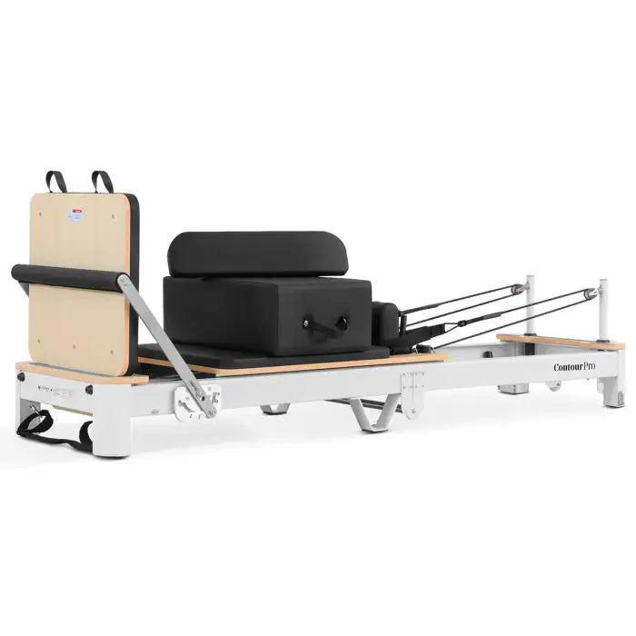 Lifespan Fitness Contour Pro Folding Aluminum Pilates Reformer Bed Set (Black)