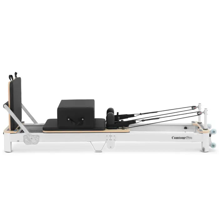 Lifespan Fitness Contour Pro Folding Aluminum Pilates Reformer Bed Set (Black)
