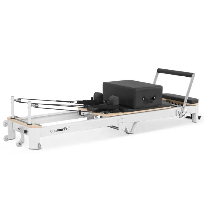 Lifespan Fitness Contour Pro Folding Aluminum Pilates Reformer Bed Set (Black)