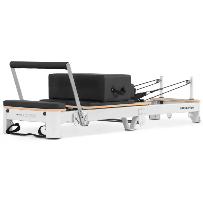 Lifespan Fitness Contour Pro Folding Aluminum Pilates Reformer Bed Set (Black)