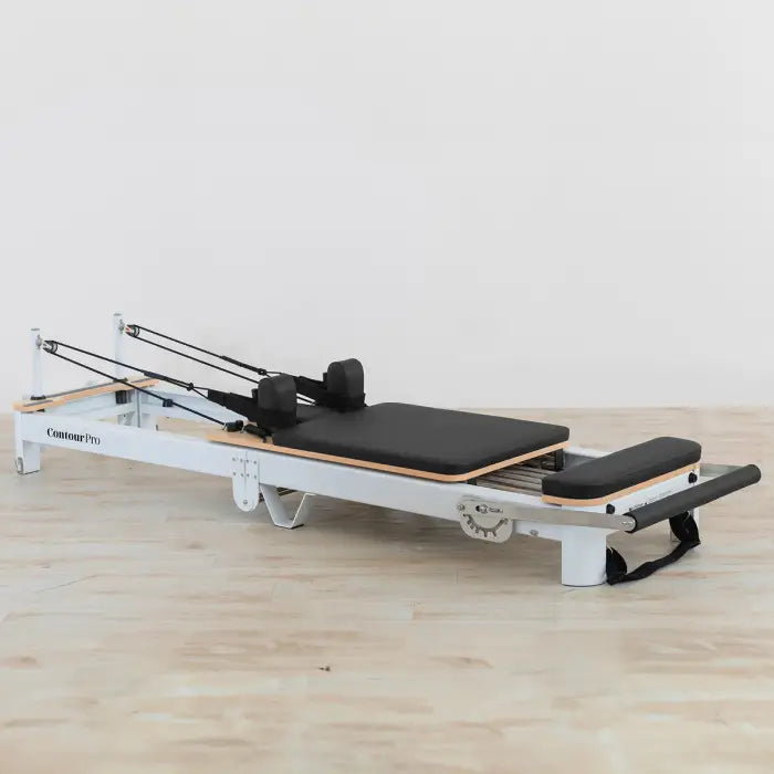 Lifespan Fitness Contour Pro Folding Aluminum Pilates Reformer Bed Set (Black)