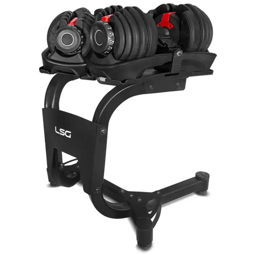 LSG 24kg Adjustable Dumbbell Pair with Stand